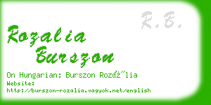 rozalia burszon business card